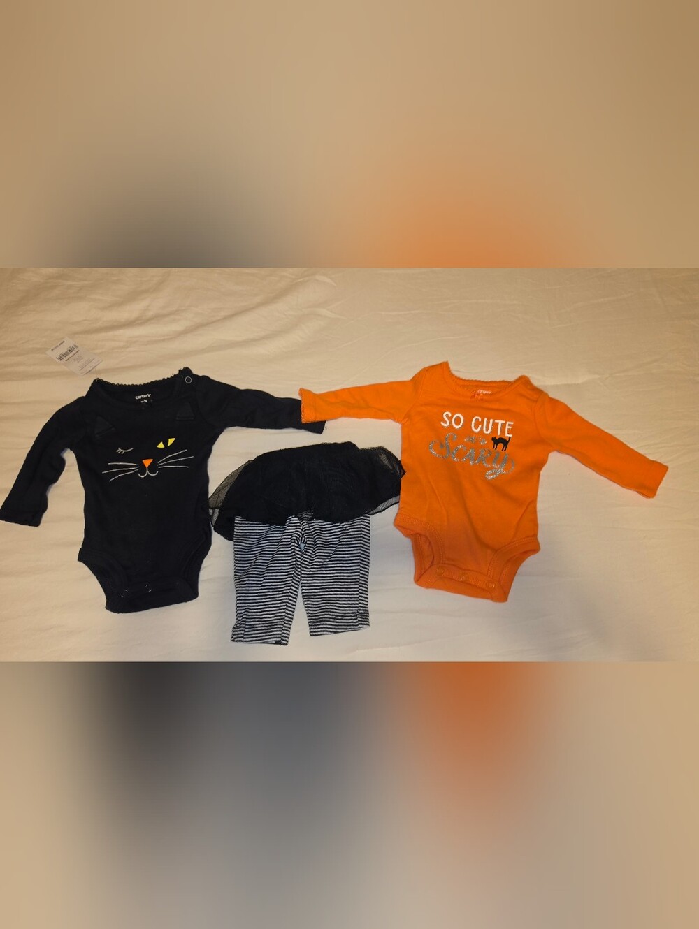 Carter's Orange and Black Baby Matching Set